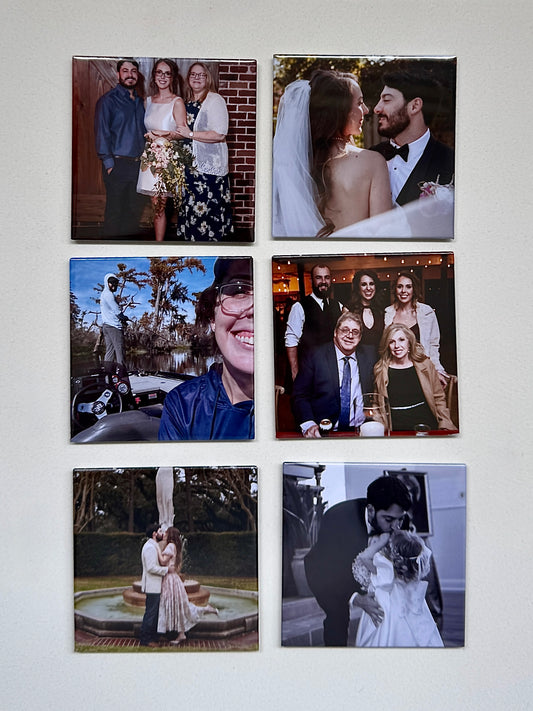 6 PACK - 2.5"  x 2.5" PHOTO MAGNETS